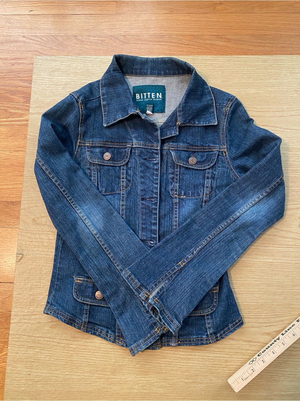 Bitten by Sarah Jessica Parker Dark Blue Denim Jacket for Women